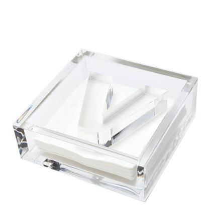 Clear V Acrylic Napkin Weight - Tara Wilson Designs