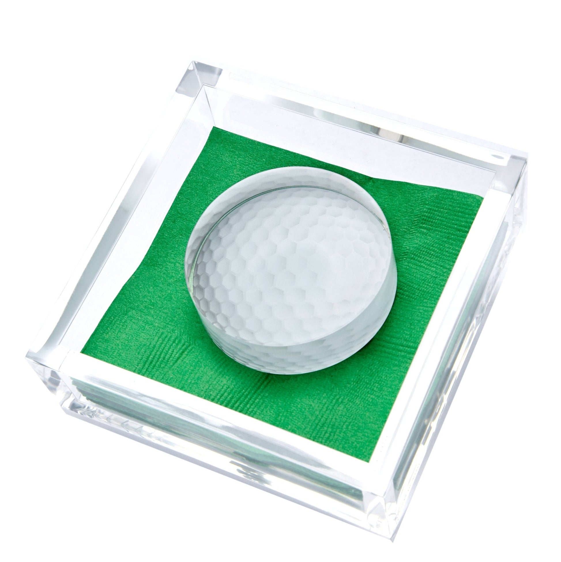 Golf Ball Acrylic Cocktail Napkin Holder - Tara Wilson Designs