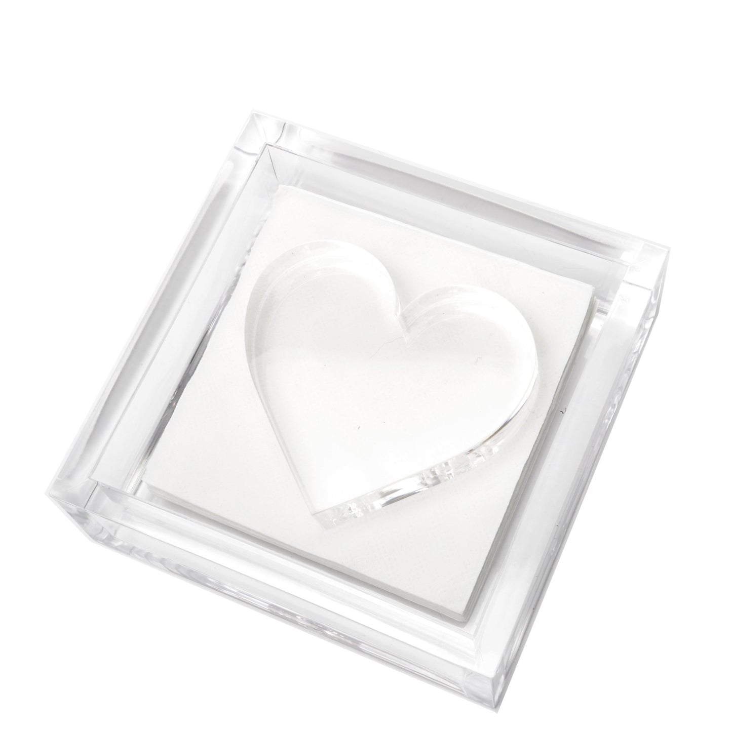 Heart Acrylic Cocktail Napkin Holder - Tara Wilson Designs