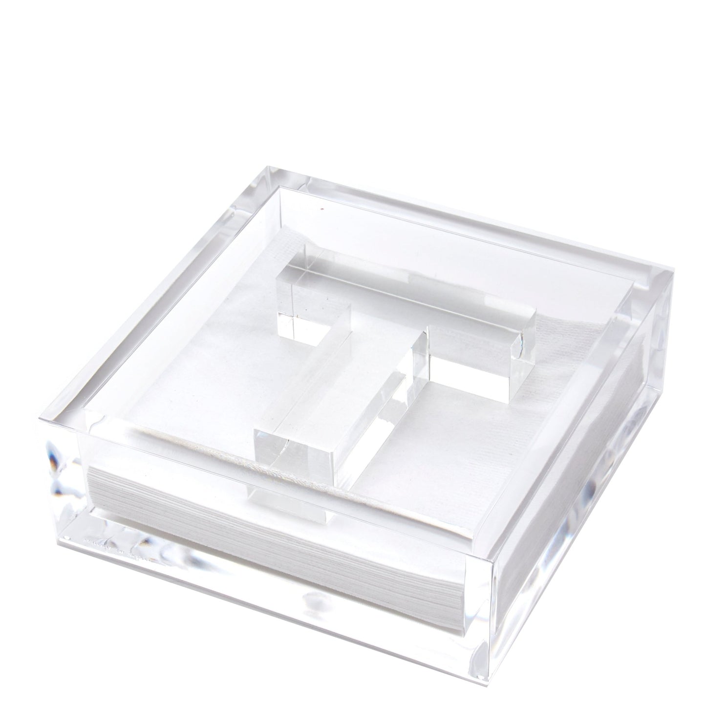 Initial Acrylic Cocktail Napkin Holder - Tara Wilson Designs