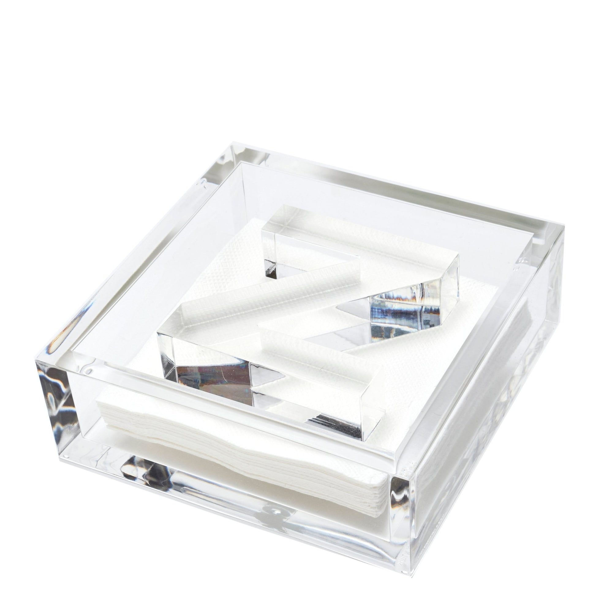 Initial Acrylic Cocktail Napkin Holder - Tara Wilson Designs