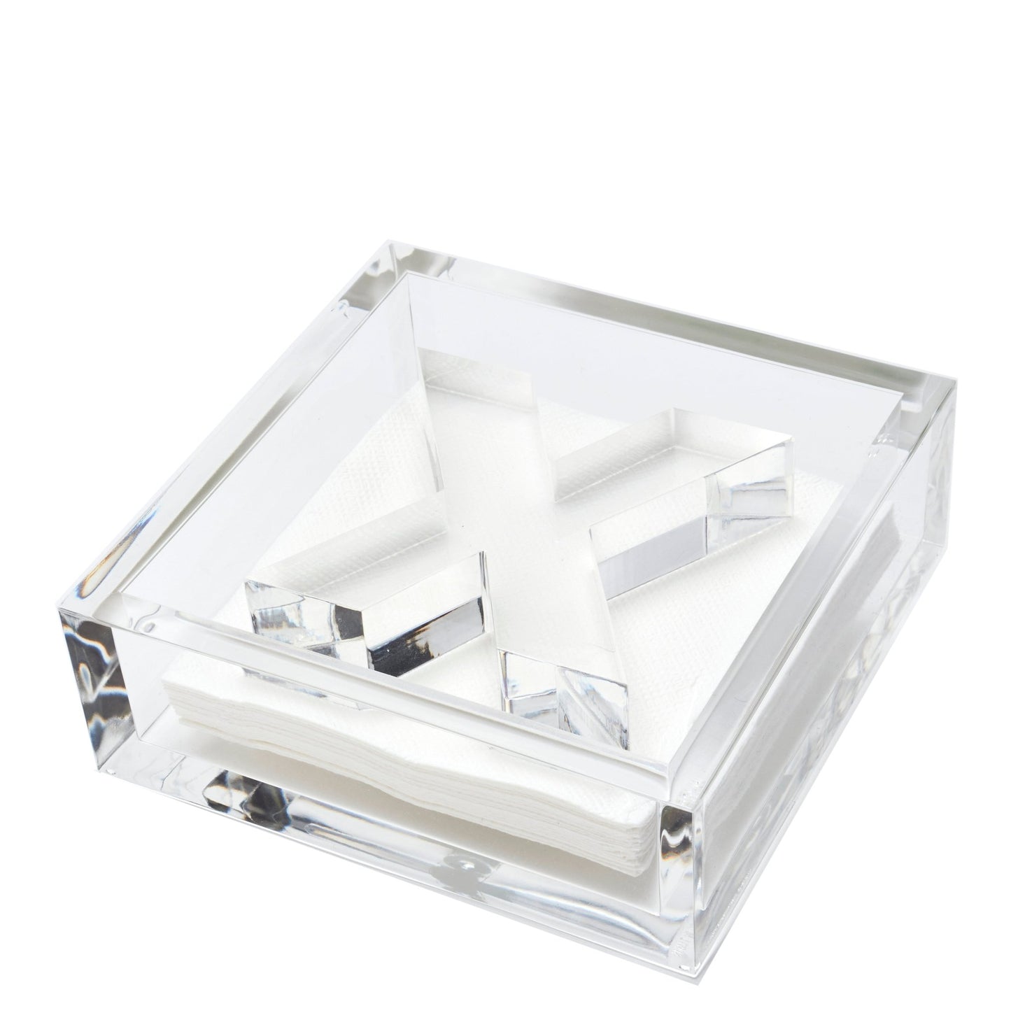 Initial Acrylic Cocktail Napkin Holder - Tara Wilson Designs