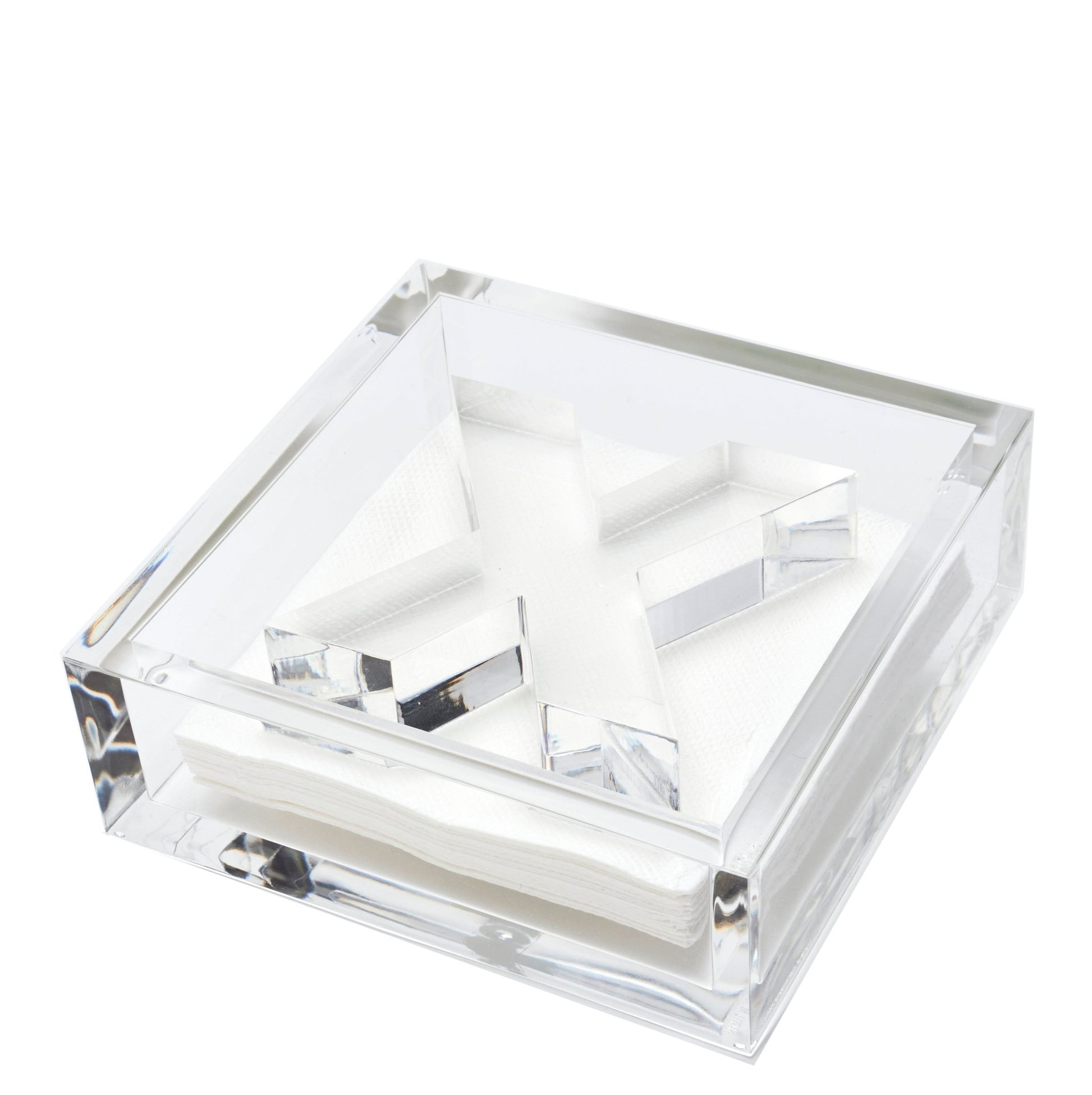 Initial Acrylic Cocktail Napkin Holder - Tara Wilson Designs