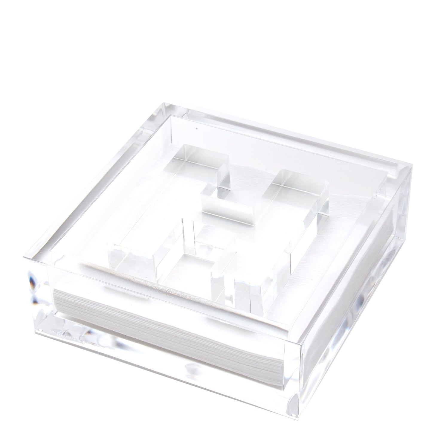 Initial Acrylic Cocktail Napkin Holder - Tara Wilson Designs