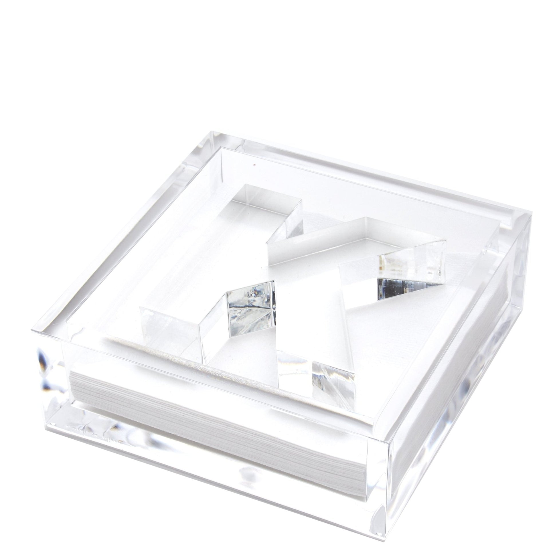 Initial Acrylic Cocktail Napkin Holder - Tara Wilson Designs
