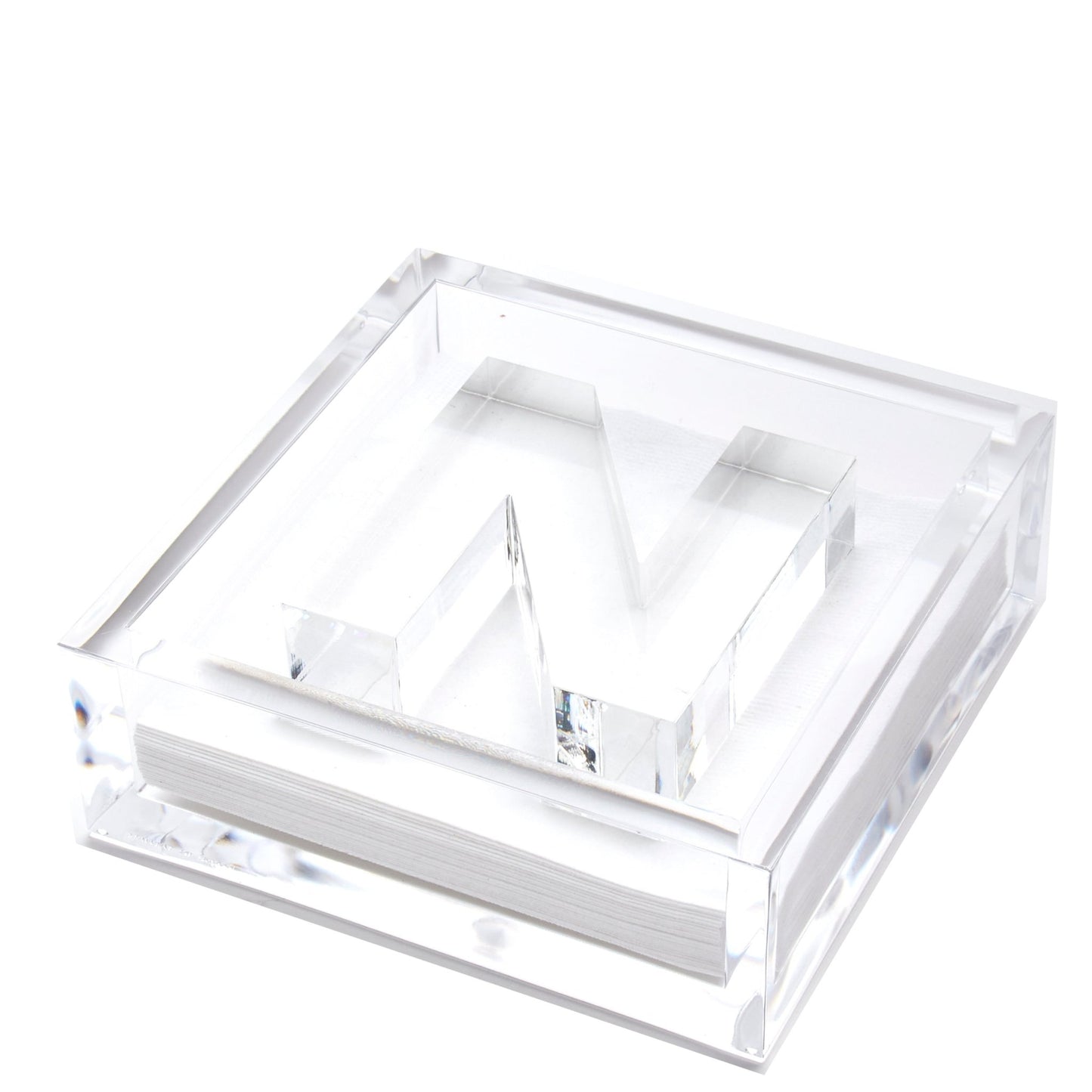 Initial Acrylic Cocktail Napkin Holder - Tara Wilson Designs