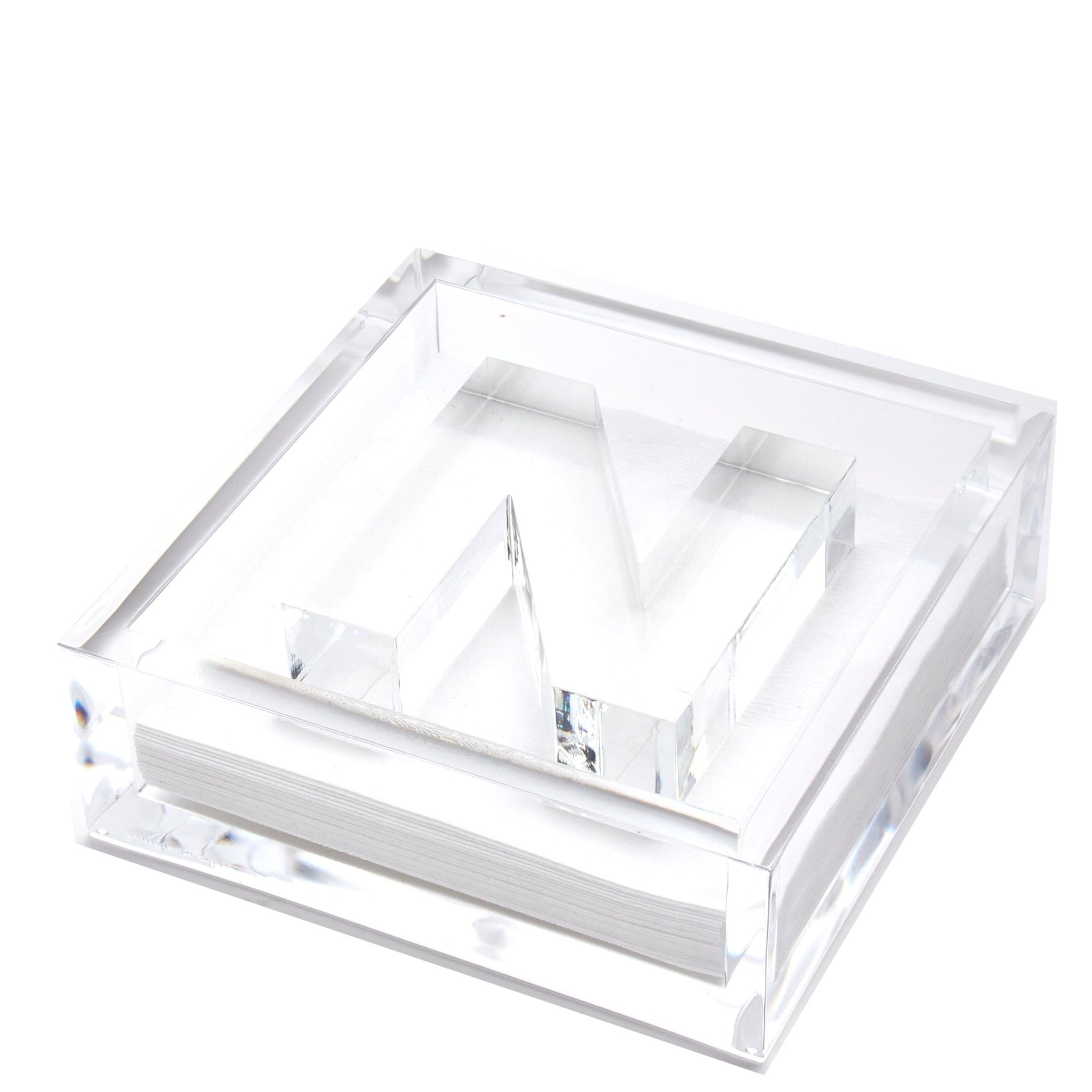 Initial Acrylic Cocktail Napkin Holder - Tara Wilson Designs
