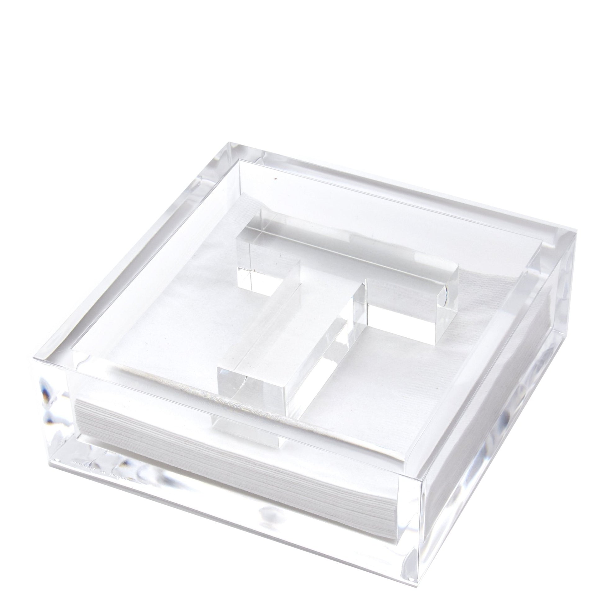 Initial Acrylic Cocktail Napkin Holder - Tara Wilson Designs