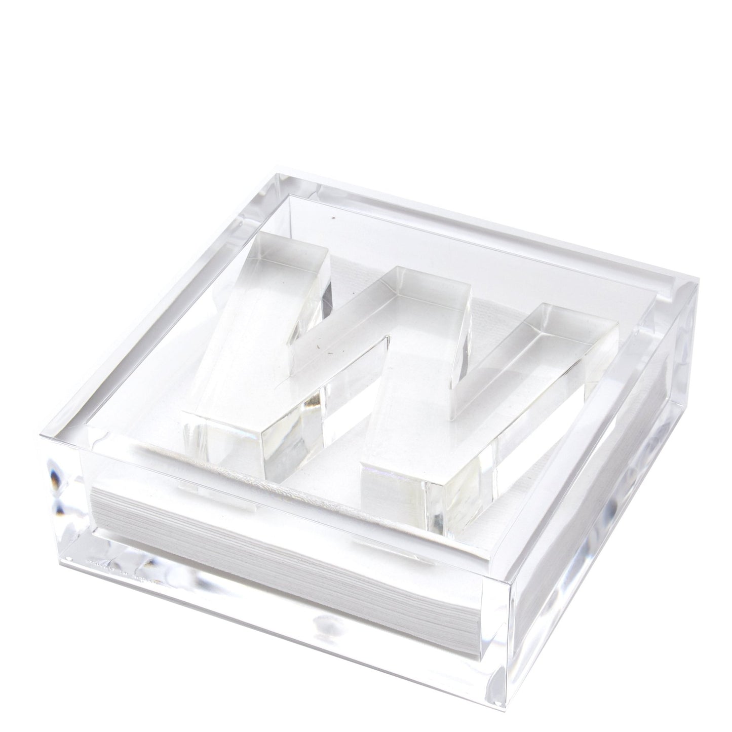 Initial Acrylic Cocktail Napkin Holder - Tara Wilson Designs