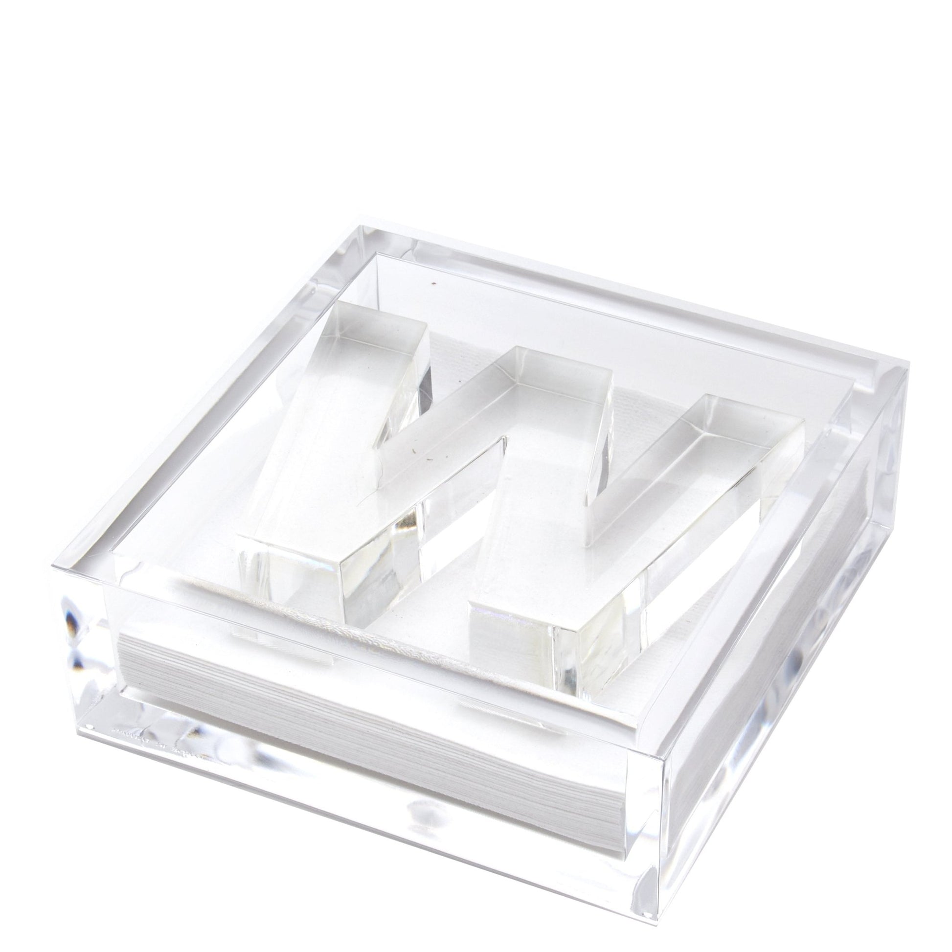 Initial Acrylic Cocktail Napkin Holder - Tara Wilson Designs