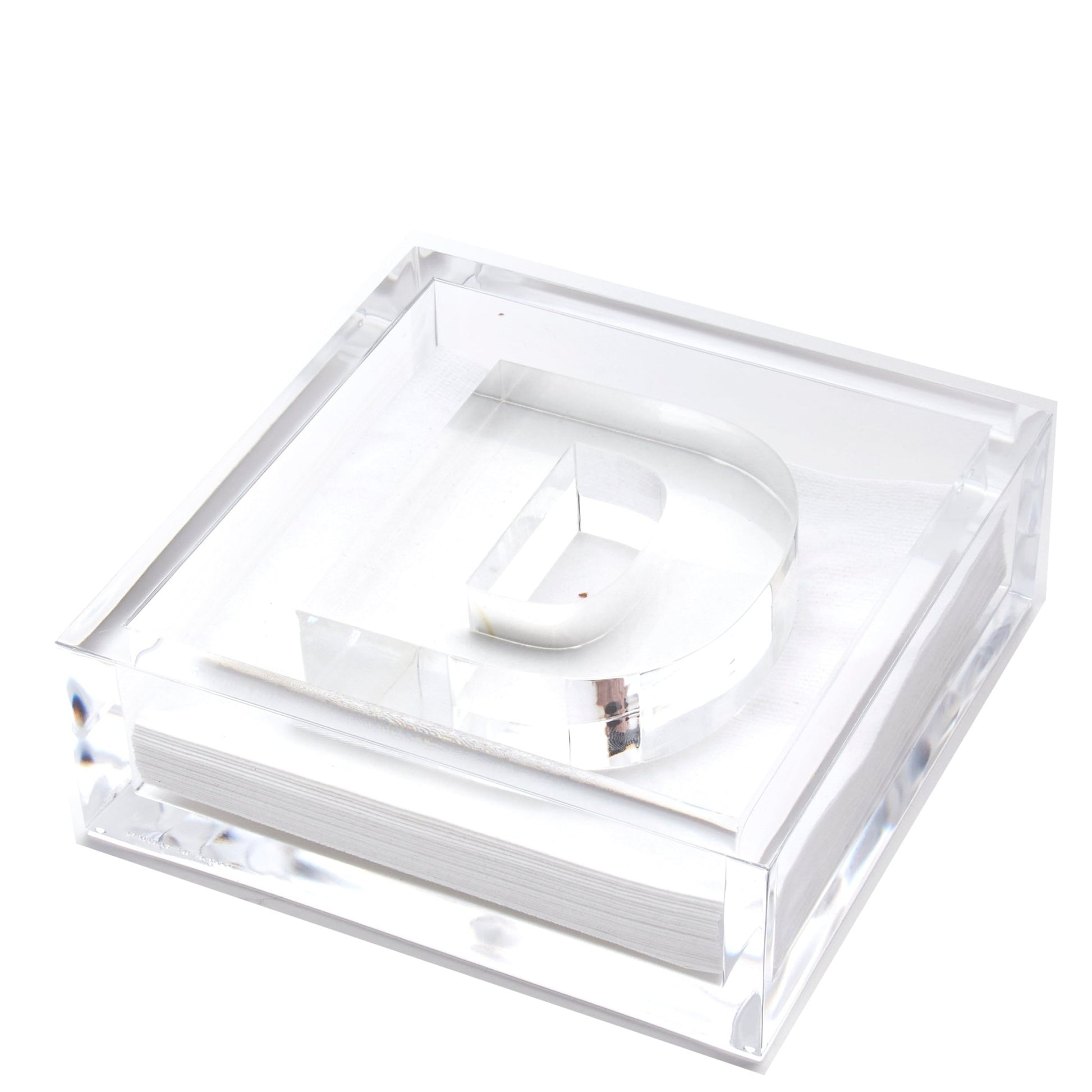 Initial Acrylic Cocktail Napkin Holder - Tara Wilson Designs