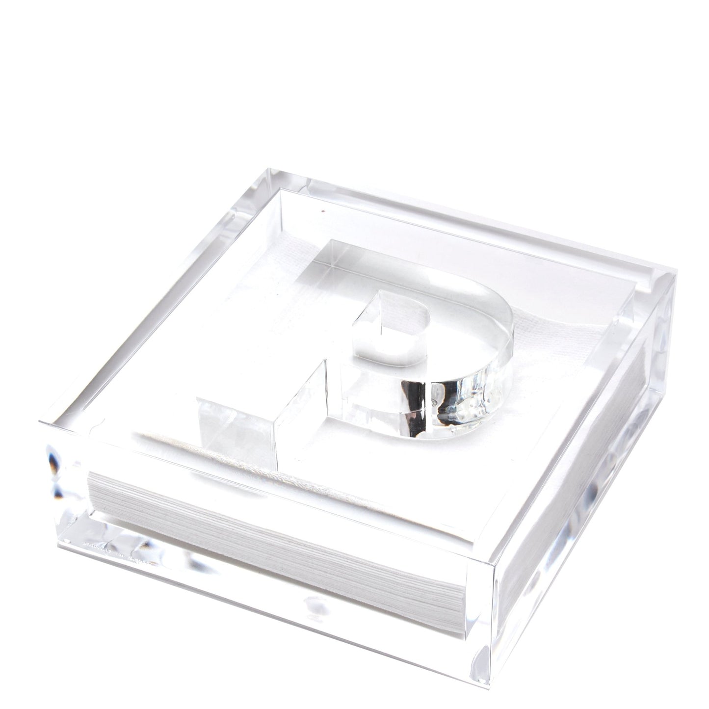 Initial Acrylic Cocktail Napkin Holder - Tara Wilson Designs