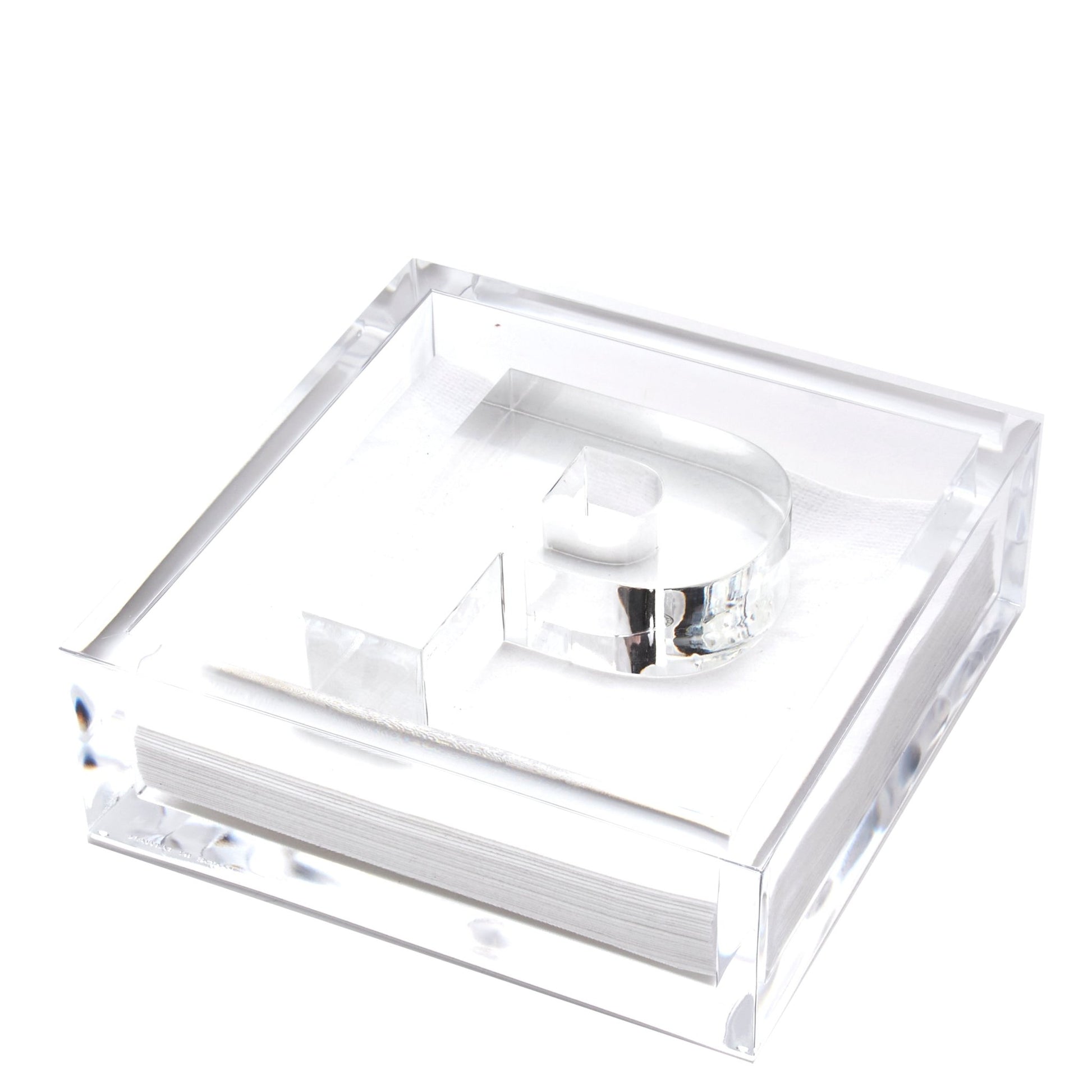 Initial Acrylic Cocktail Napkin Holder - Tara Wilson Designs