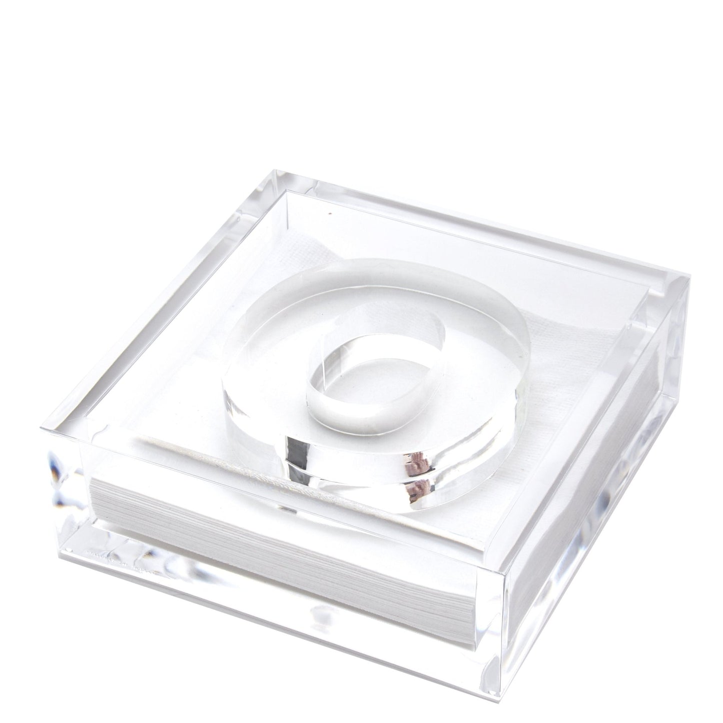 Initial Acrylic Cocktail Napkin Holder - Tara Wilson Designs