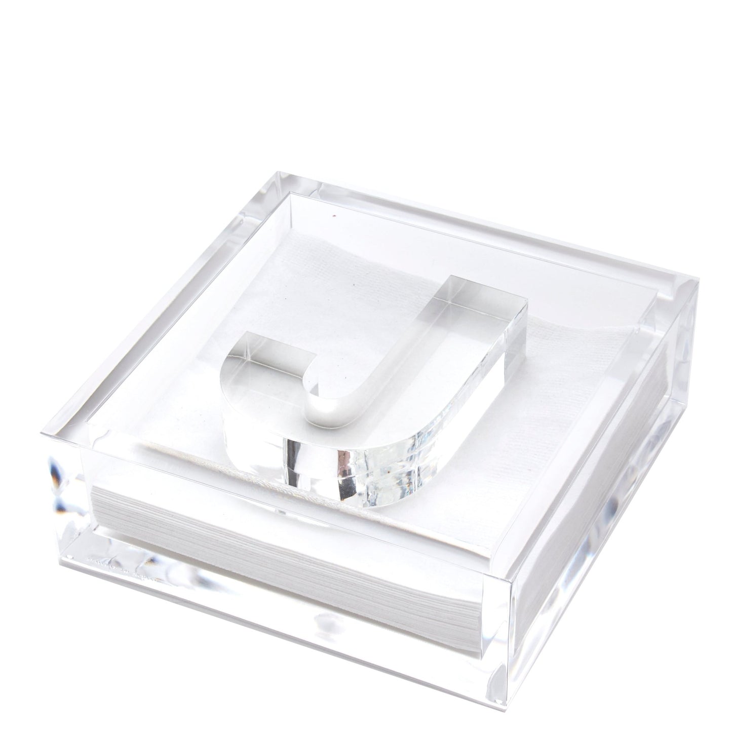 Initial Acrylic Cocktail Napkin Holder - Tara Wilson Designs