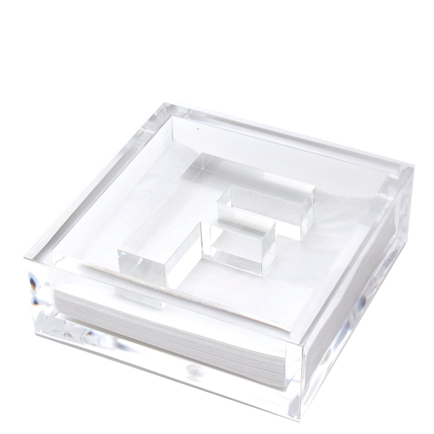Initial Acrylic Cocktail Napkin Holder - Tara Wilson Designs