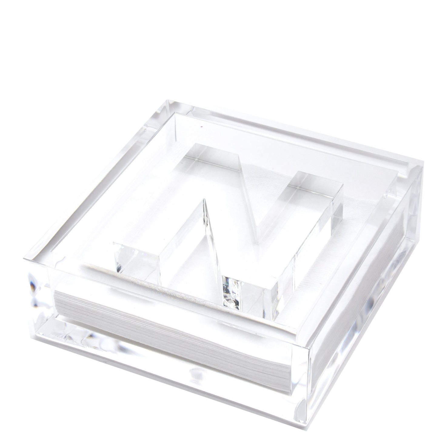 Initial Acrylic Cocktail Napkin Holder - Tara Wilson Designs