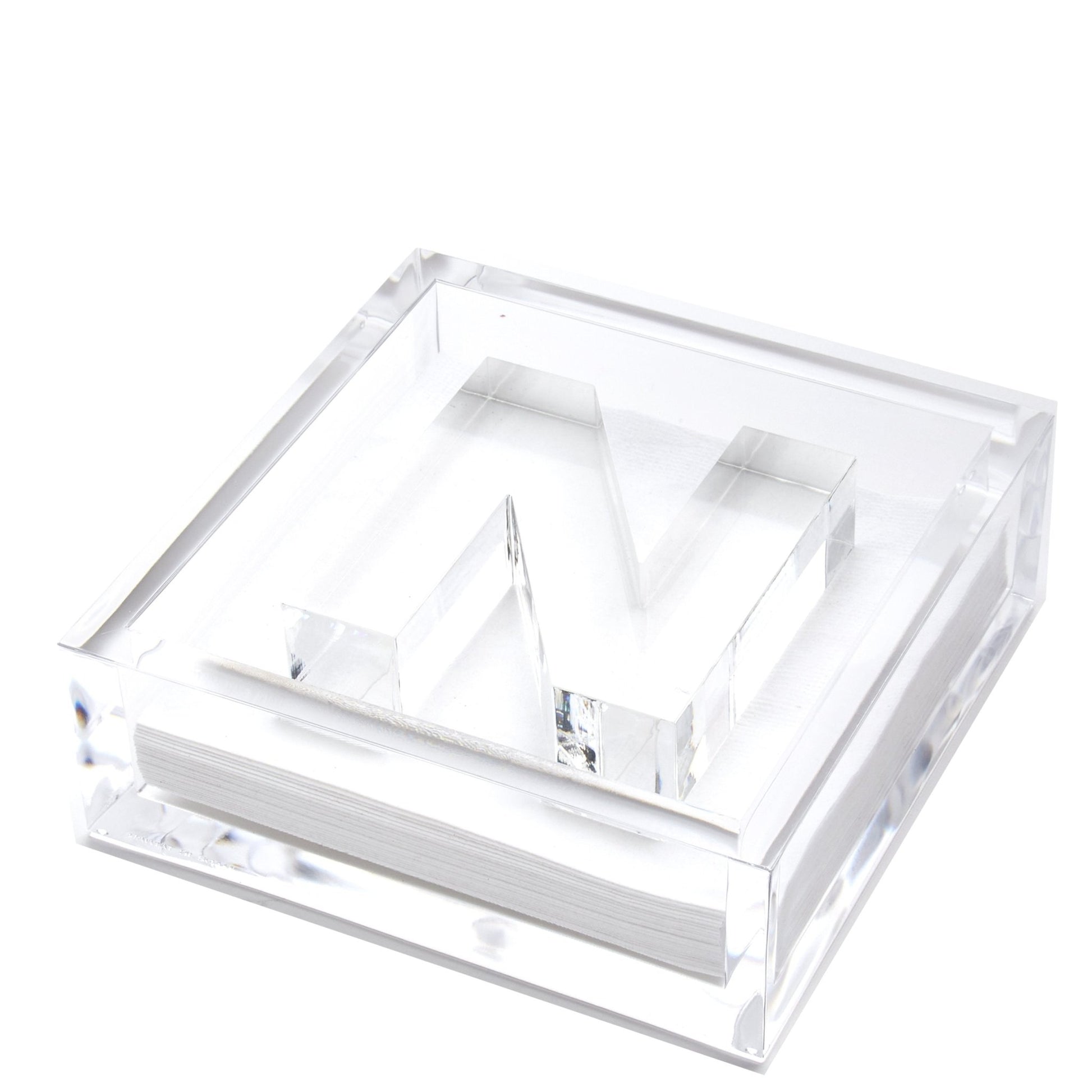 Initial Acrylic Cocktail Napkin Holder - Tara Wilson Designs