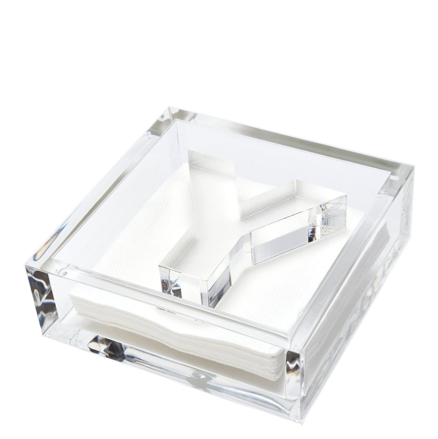 Initial Acrylic Cocktail Napkin Holder - Tara Wilson Designs