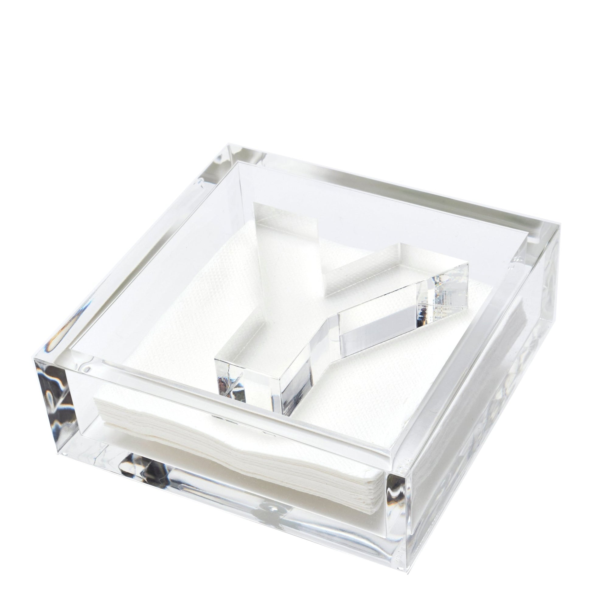 Initial Acrylic Cocktail Napkin Holder - Tara Wilson Designs