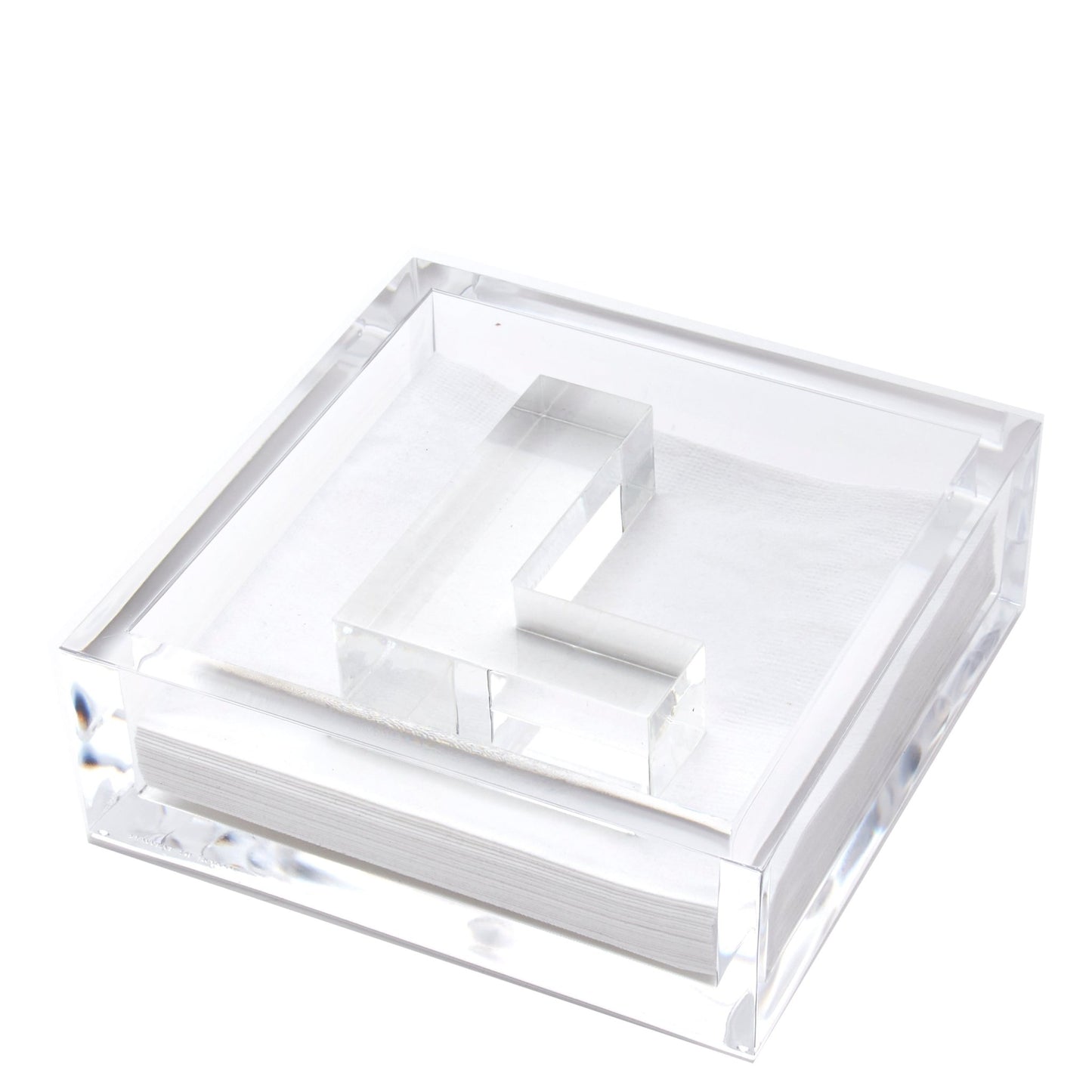 Initial Acrylic Cocktail Napkin Holder - Tara Wilson Designs