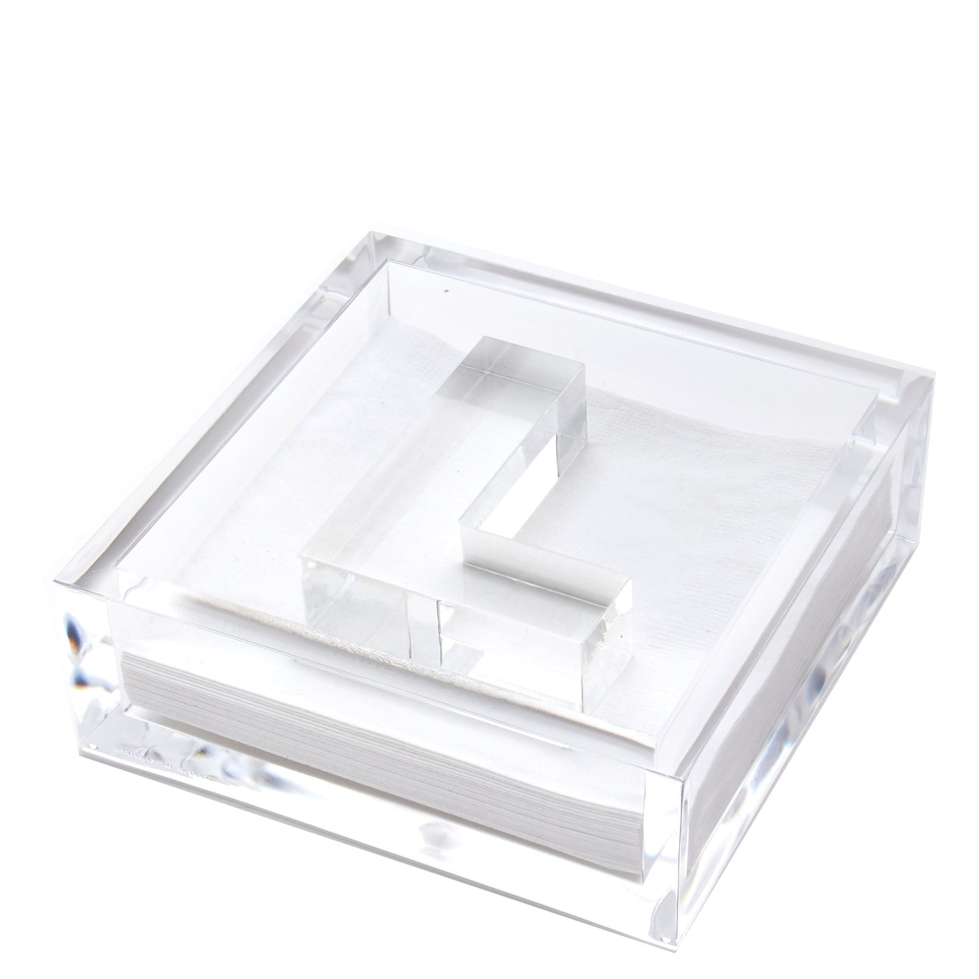 Initial Acrylic Cocktail Napkin Holder - Tara Wilson Designs
