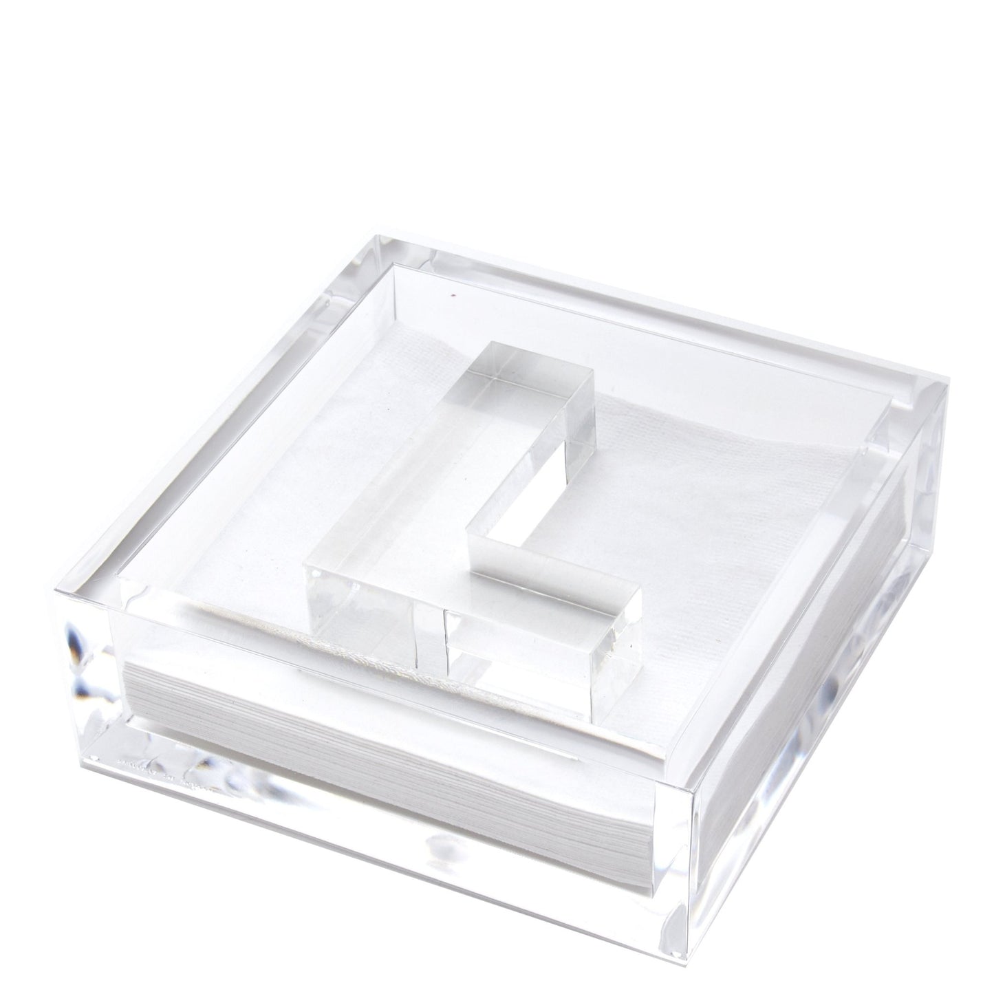 Initial Acrylic Cocktail Napkin Holder - Tara Wilson Designs