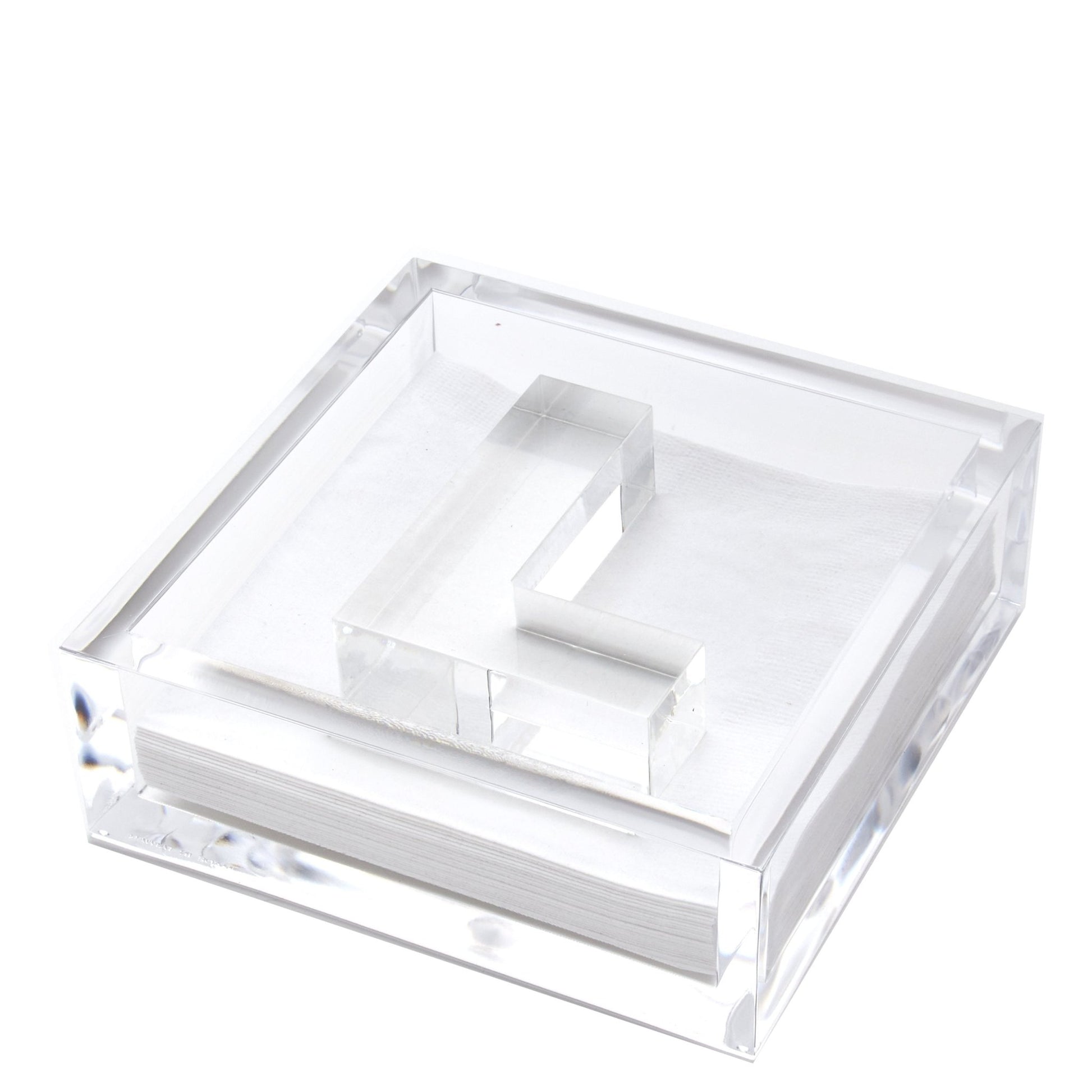 Initial Acrylic Cocktail Napkin Holder - Tara Wilson Designs