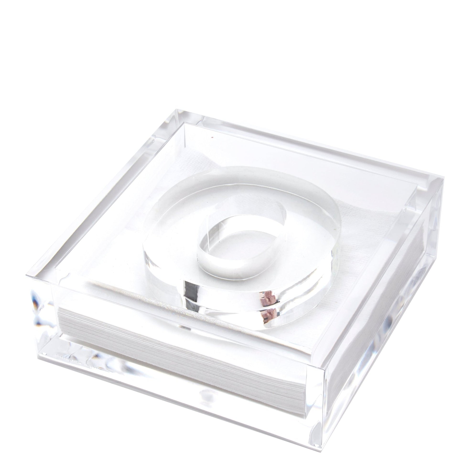Initial Acrylic Cocktail Napkin Holder - Tara Wilson Designs
