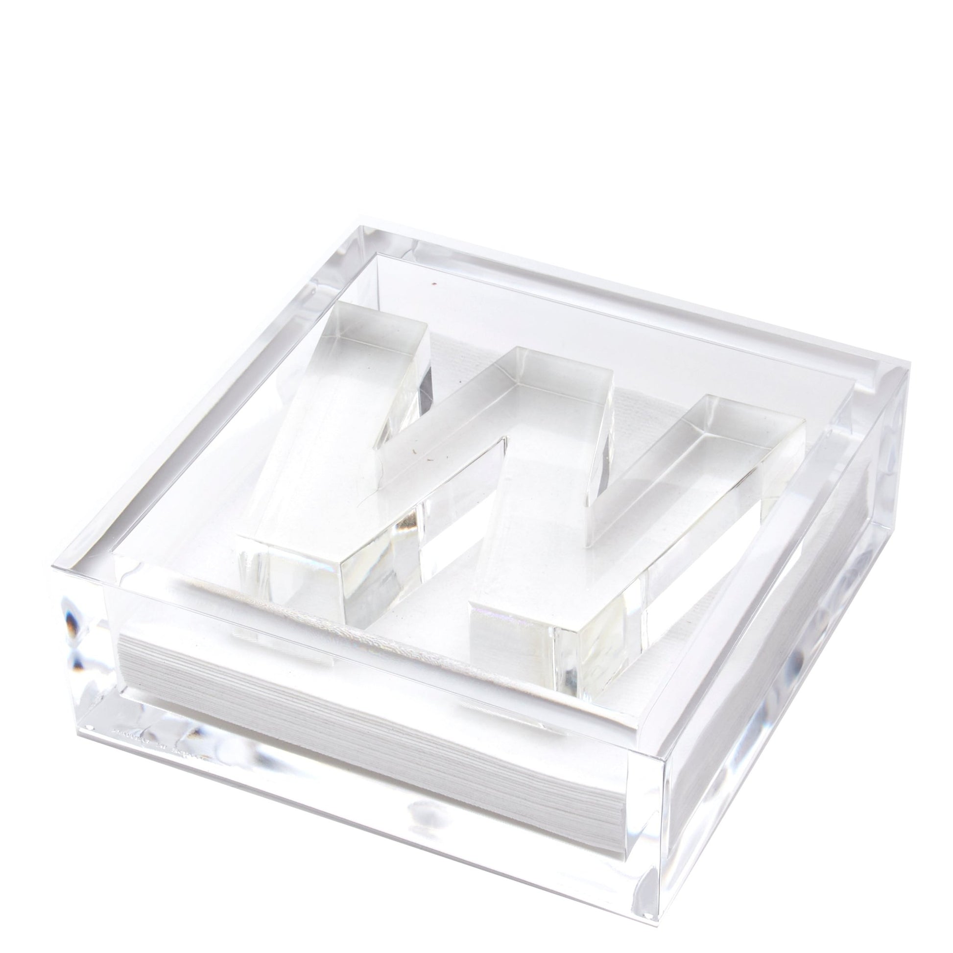 Initial Acrylic Cocktail Napkin Holder - Tara Wilson Designs