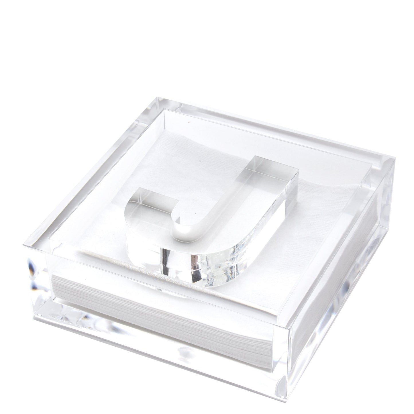 Initial Acrylic Cocktail Napkin Holder - Tara Wilson Designs