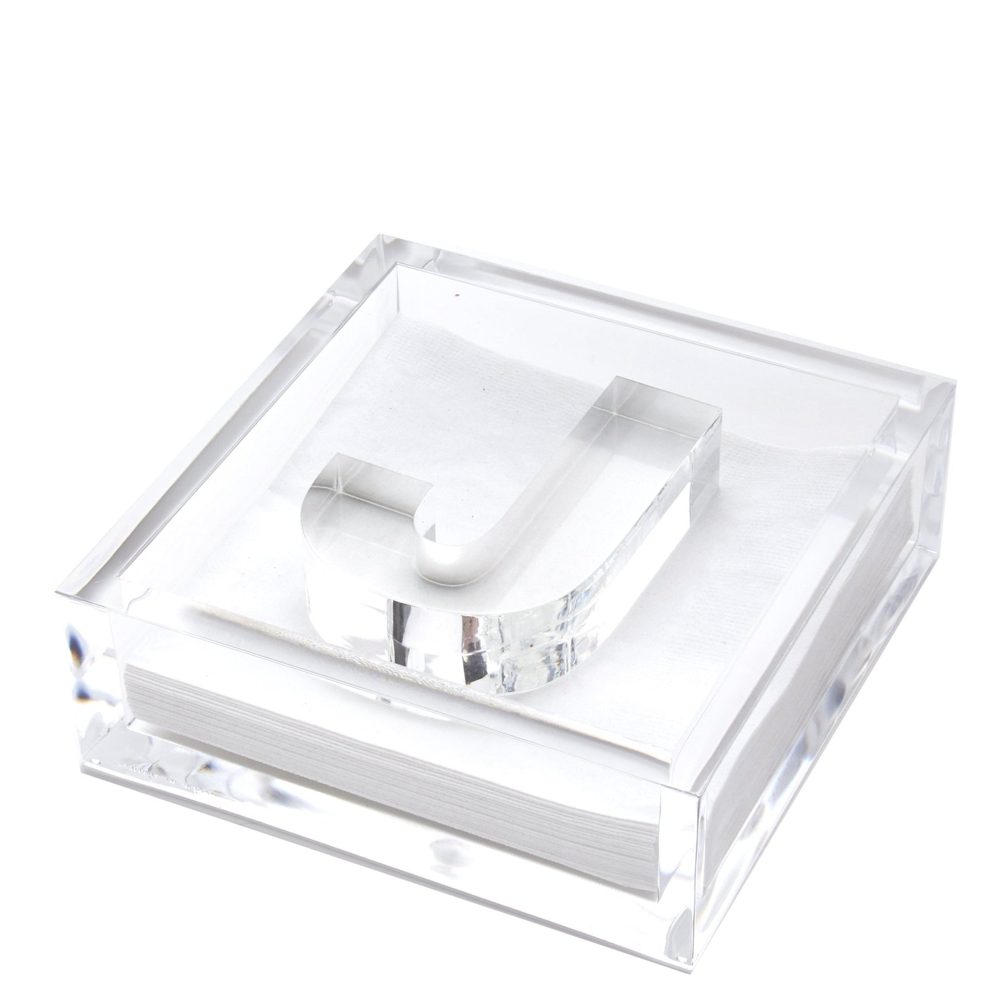 Initial Acrylic Cocktail Napkin Holder - Tara Wilson Designs