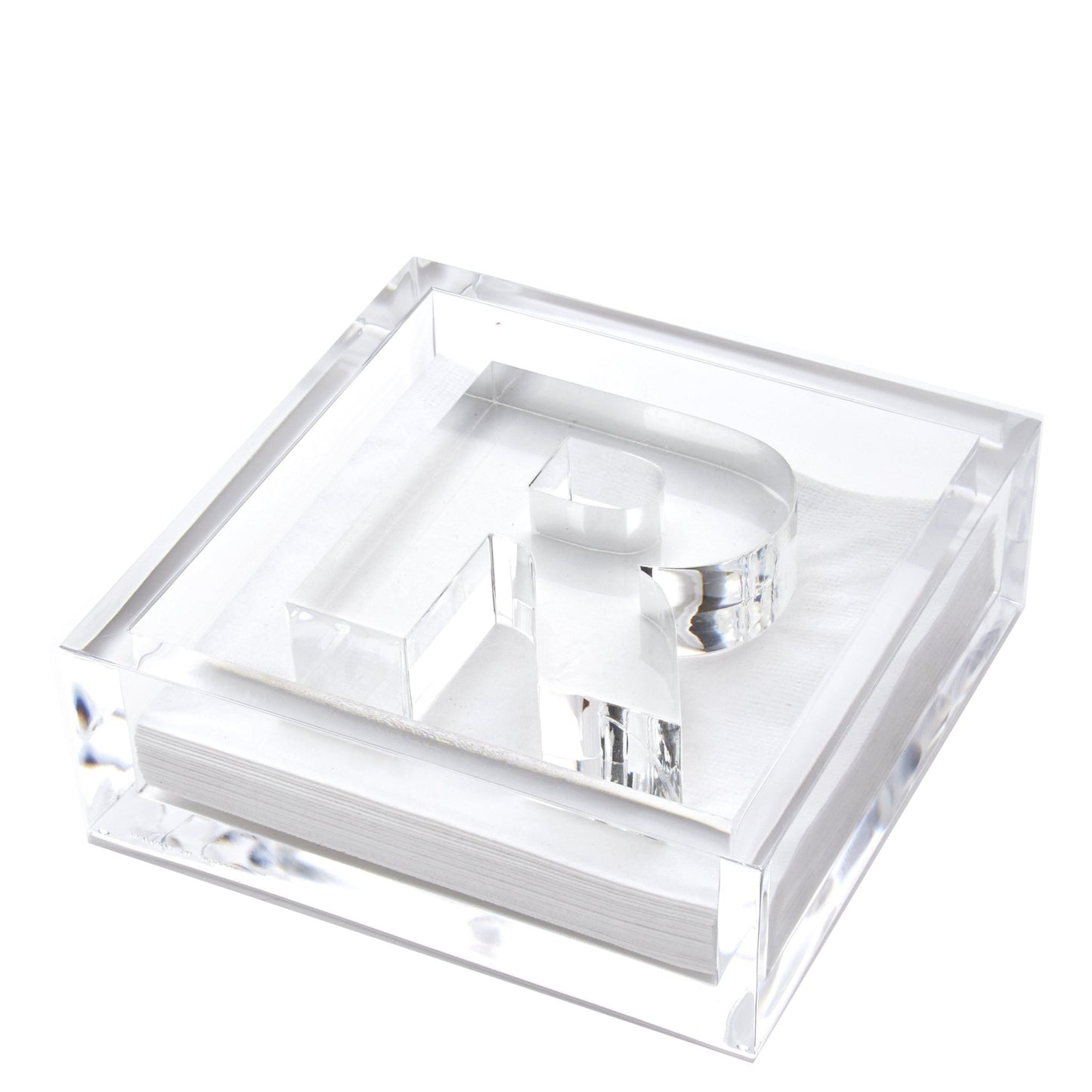 Initial Acrylic Cocktail Napkin Holder - Tara Wilson Designs