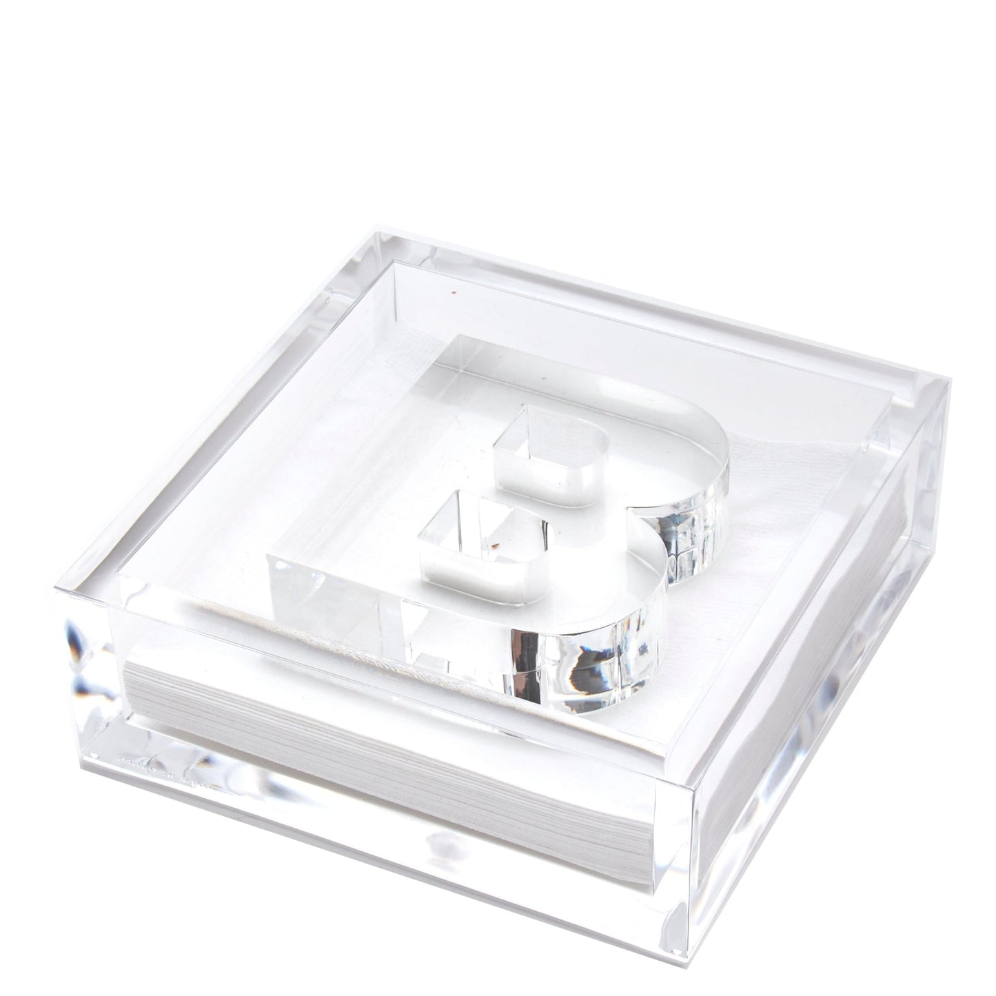 Initial Acrylic Cocktail Napkin Holder - Tara Wilson Designs