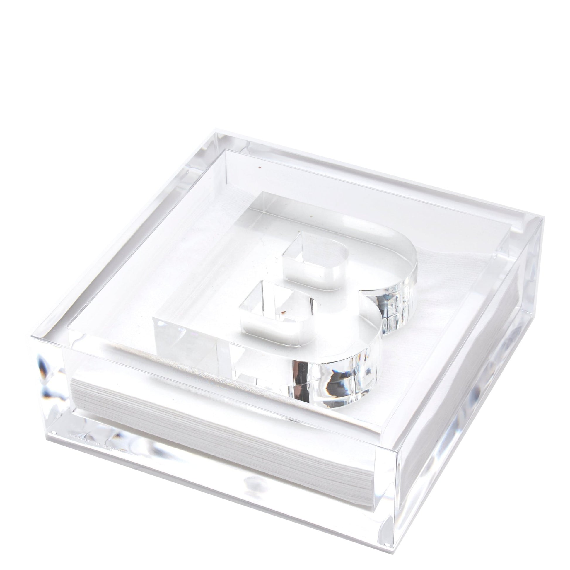 Initial Acrylic Cocktail Napkin Holder - Tara Wilson Designs