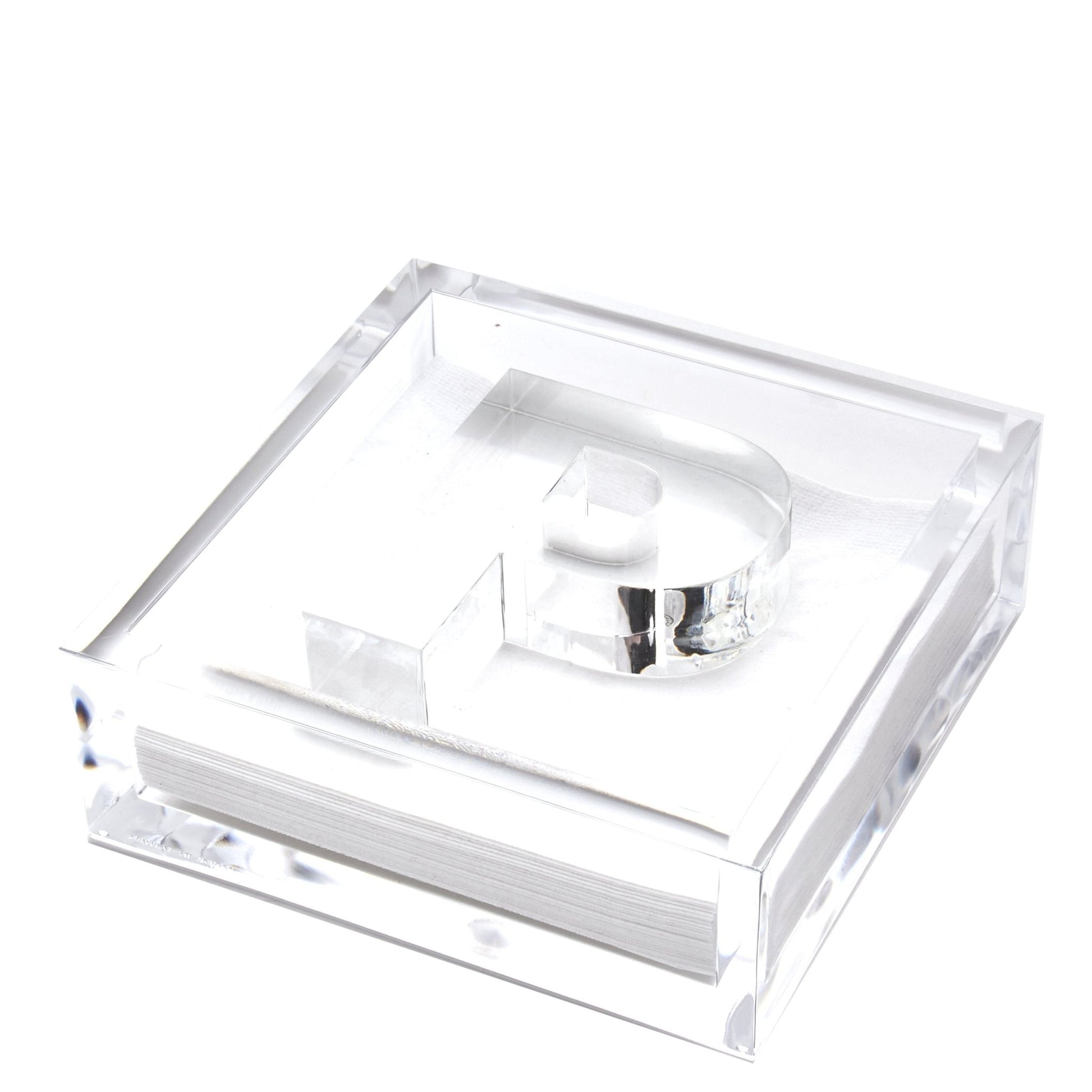 Initial Acrylic Cocktail Napkin Holder - Tara Wilson Designs