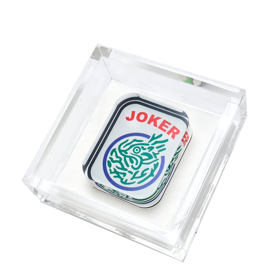 Mahjong Joker Acrylic Cocktail Napkin Holder - Tara Wilson Designs