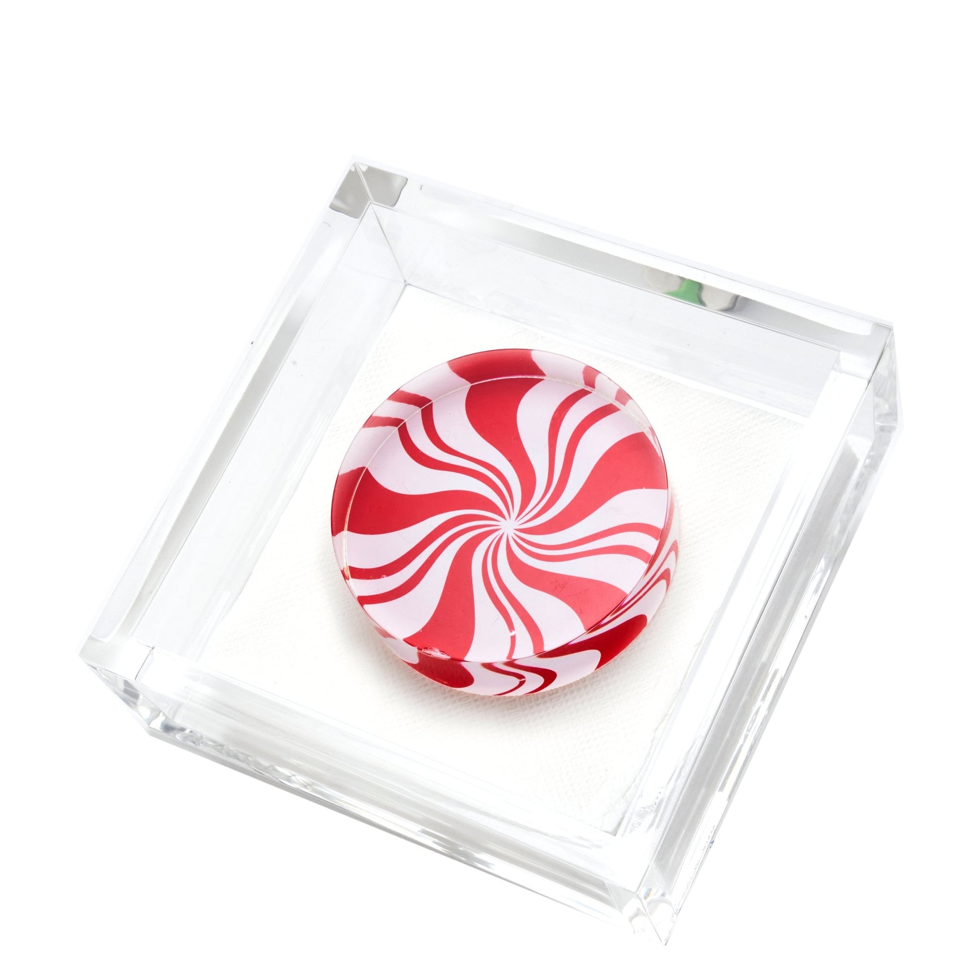 Peppermint Candy Acrylic Cocktail Napkin Holder - Tara Wilson Designs