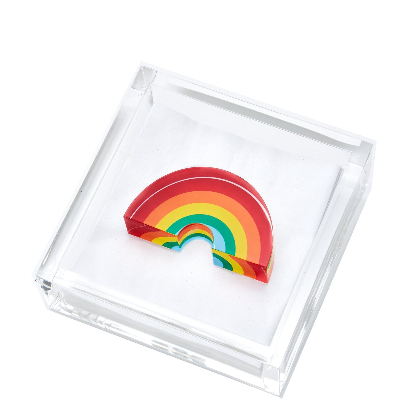Rainbow Acrylic Cocktail Napkin Holder - Tara Wilson Designs