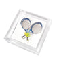 Tennis Racquets Acrylic Cocktail Napkin Holder - Tara Wilson Designs