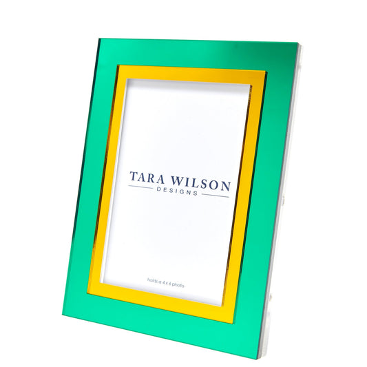Yellow & Green Acrylic Inlaid Frame - Tara Wilson Designs